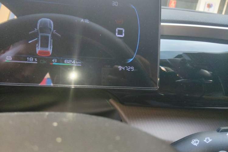 Used BYD Song Pro New Energy 2022 DM-i 51km Luxury Model Odometer Close Up