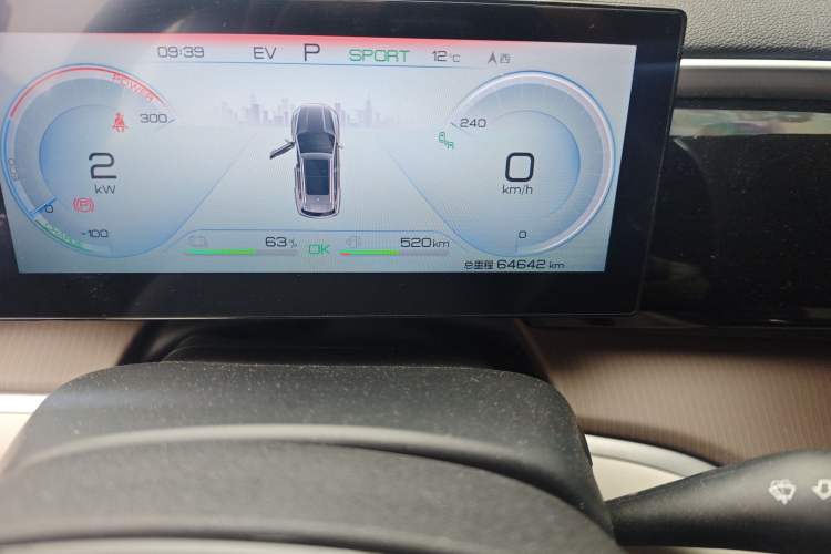Used BYD Song Pro New Energy 2022 DM-i 110km Flagship Pro Model Odometer Close Up