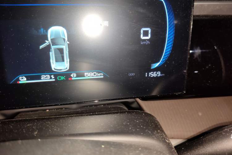 Used BYD Song Pro New Energy 2022 DM-i 110km Flagship Model Odometer Close Up