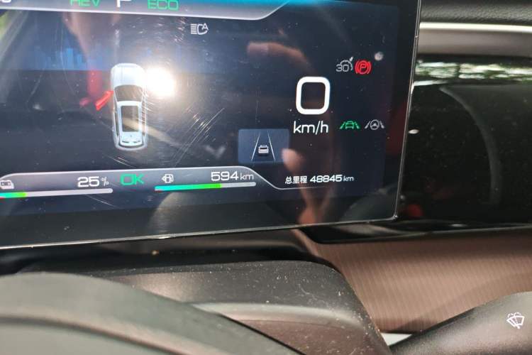 Used BYD Song Pro New Energy 2023 Champion Edition DM-i 110KM Beyond Model Odometer Close Up
