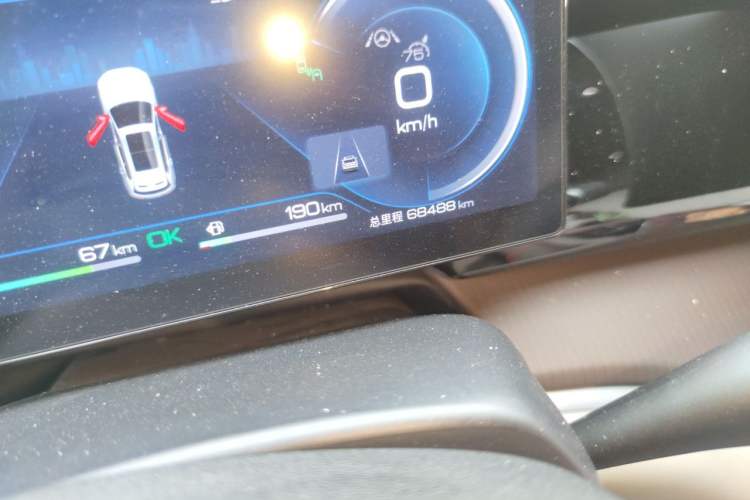 Used BYD Song Pro New Energy 2023 Champion Edition DM-i 110KM Excellence Model Odometer Close Up