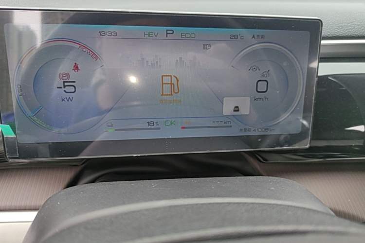 Used BYD Song Pro New Energy 2023 Champion Edition DM-i 110KM Beyond Model Odometer Close Up