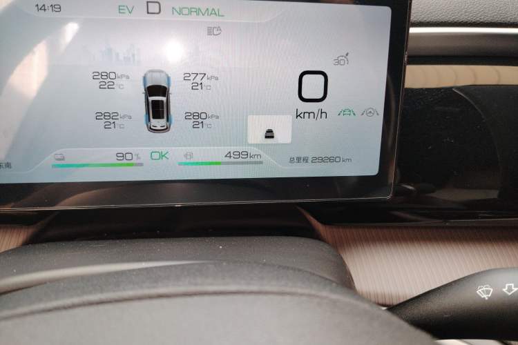 Used BYD Song Pro New Energy 2023 Champion Edition DM-i 110KM Beyond Model Odometer Close Up