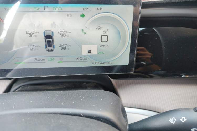 Used BYD Song Pro New Energy 2023 Champion Edition DM-i 110KM Excellence Model Odometer Close Up