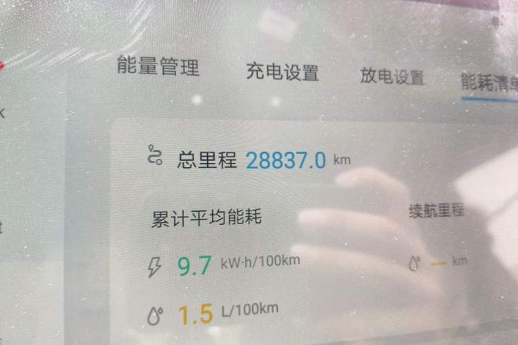 Used BYD Song Pro New Energy 2023 Champion Edition DM-i 110KM Excellence Model Odometer Close Up