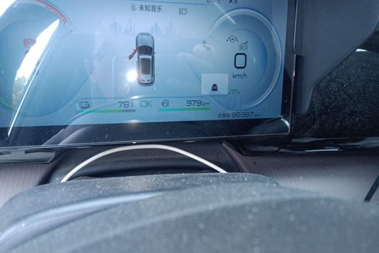Used BYD Song Pro New Energy 2023 Champion Edition DM-i 110KM Excellence Model Odometer Close Up