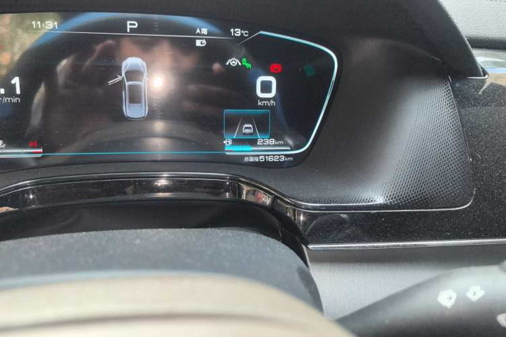 Used BYD Tang 2021 2.0T Automatic Flagship Edition Odometer Close Up