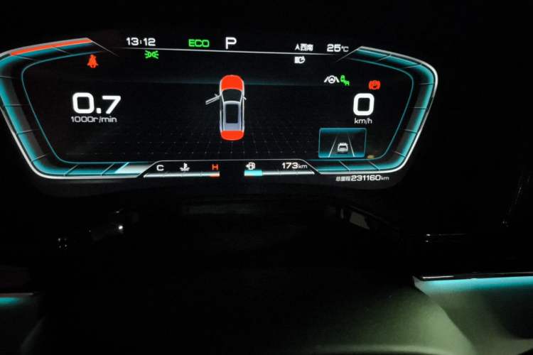 Used BYD Tang 2021 2.0T Automatic Flagship Edition Odometer Close Up
