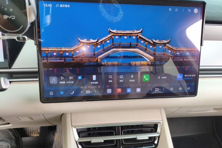 Used BYD Tang L 2025 DM 200KM Four-Wheel Drive LiDAR Flagship Model Audio And AC Panel