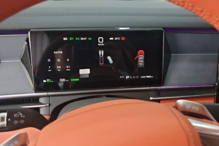 Used BYD Tang L 2025 EV 600KM All-Wheel-Drive LiDAR Flagship Model Instrument Cluster