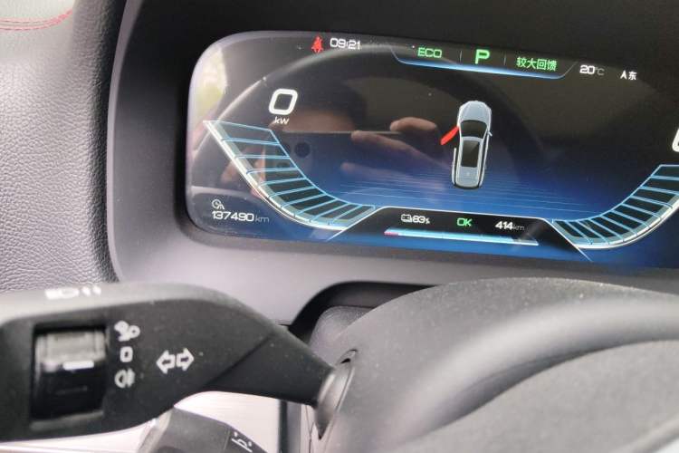 Used BYD Tang New Energy 2019 EV600D Four-Wheel Drive Smart Connectivity Leading Model Odometer Close Up