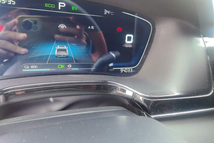 Used BYD Tang New Energy 2021 DM 2.0T Four-Wheel Drive Performance Edition Prestige Model Odometer Close Up