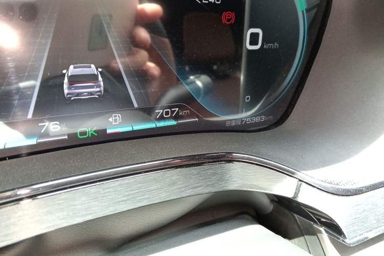 Used BYD Tang New Energy 2021 DM-i 112KM Prestige Model Odometer Close Up