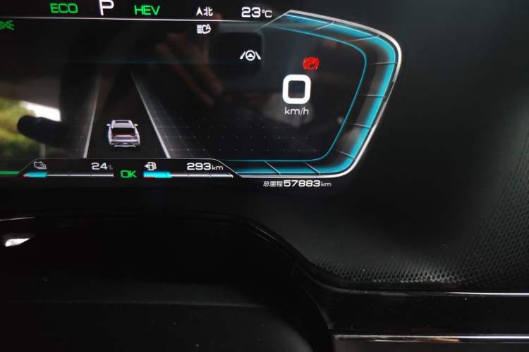 Used BYD Tang New Energy 2021 DM-i 112KM Prestige Model Odometer Close Up
