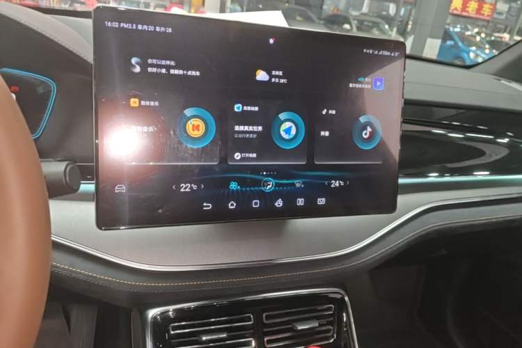 Used BYD Tang New Energy 2021 DM-i 112KM Prestige Model Audio And AC Panel