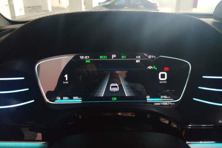 Used BYD Tang New Energy 2021 DM 2.0T Four-Wheel Drive High-Performance Flagship Model Instrument Cluster