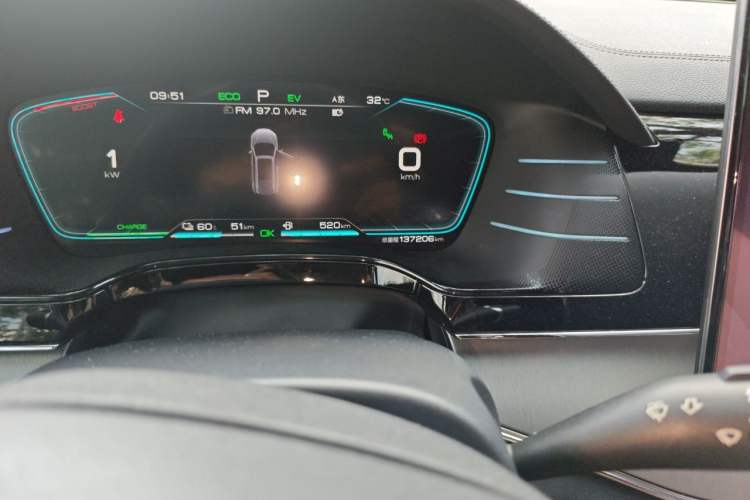 Used BYD Tang New Energy 2021 DM 2.0T Four-Wheel Drive High-Performance Flagship Model Odometer Close Up