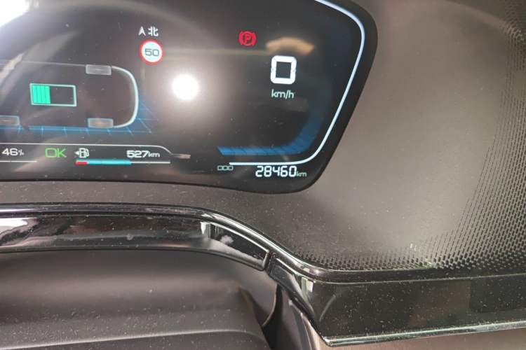 Used BYD Tang New Energy 2021 DM-i 112KM Prestige Model Odometer Close Up