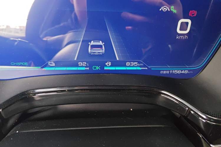 Used BYD Tang New Energy 2021 DM-i 112KM Prestige Model Odometer Close Up
