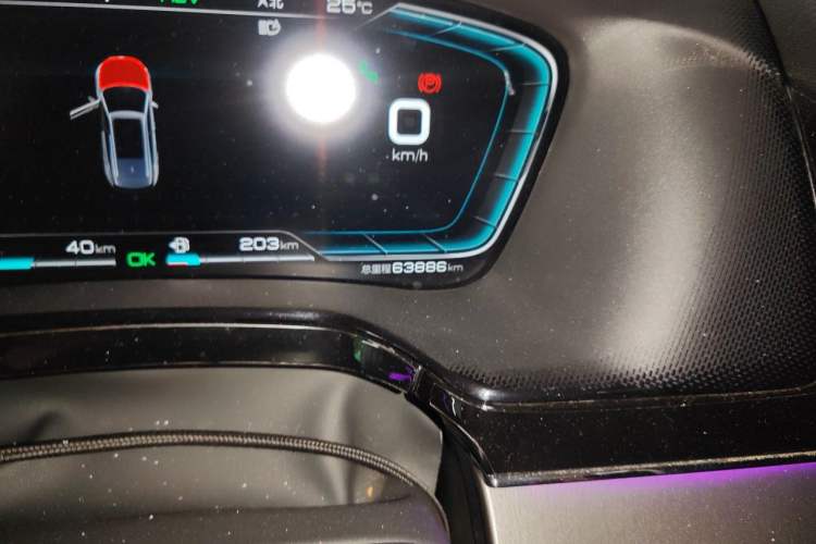 Used BYD Tang New Energy 2021 DM-i 112KM Prestige Model Odometer Close Up