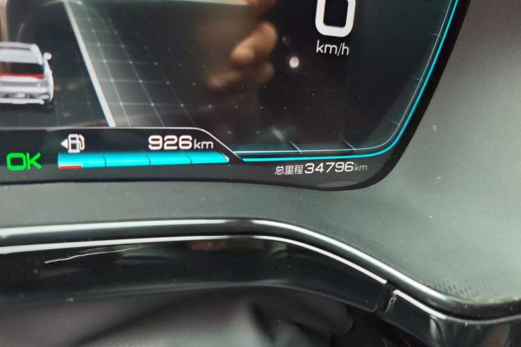 Used BYD Tang New Energy 2021 DM-i 112KM Prestige Model Odometer Close Up
