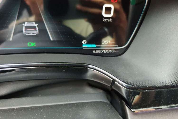 Used BYD Tang New Energy 2021 DM-i 112KM Prestige Model Odometer Close Up