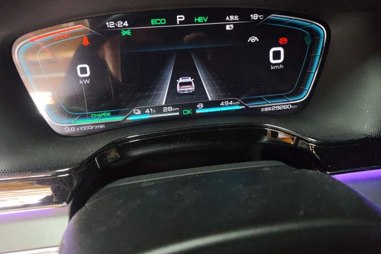 Used BYD Tang New Energy 2021 DM 2.0T Four-Wheel Drive High-Performance Luxury Model Odometer Close Up