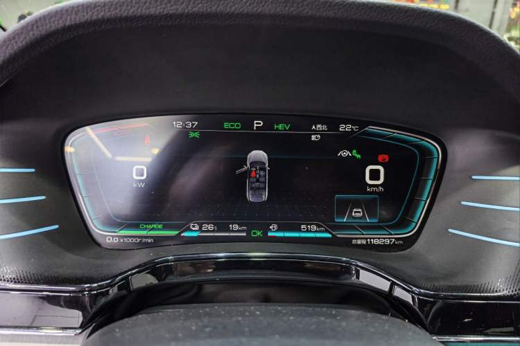 Used BYD Tang New Energy 2021 DM 2.0T Four-Wheel Drive High-Performance Flagship Model Odometer Close Up