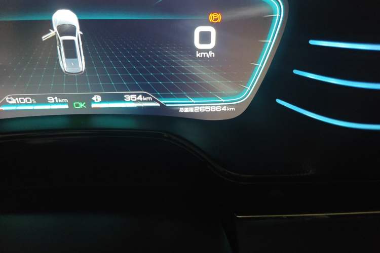 Used BYD Tang New Energy 2021 DM 2.0T Four-Wheel Drive High-Performance Flagship Model Odometer Close Up