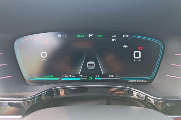 Used BYD Tang New Energy 2021 DM 2.0T Four-Wheel Drive High-Performance Flagship Model Odometer Close Up
