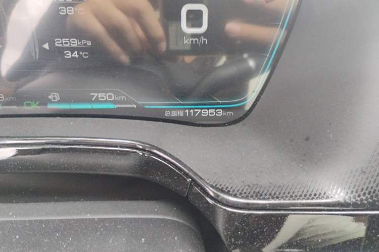 Used BYD Tang New Energy 2021 DM-i 112KM Prestige Model Odometer Close Up