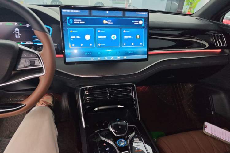 Used BYD Tang New Energy 2021 DM-i 112KM Prestige Model Audio And AC Panel