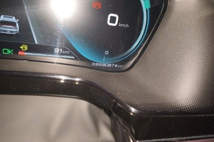 Used BYD Tang New Energy 2021 DM-i 112KM Prestige Model Odometer Close Up