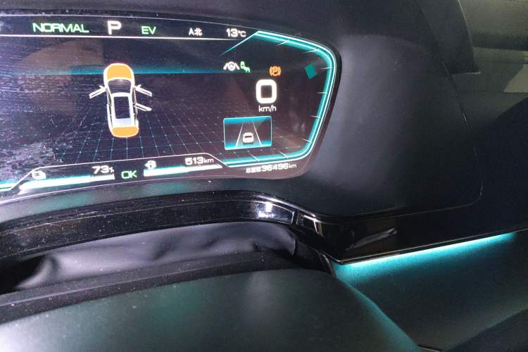 Used BYD Tang New Energy 2021 DM-i 112KM Prestige Model Odometer Close Up