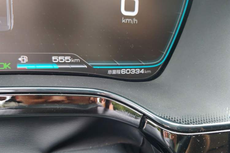 Used BYD Tang New Energy 2021 DM-i 112KM Prestige Model Odometer Close Up
