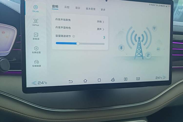 Used BYD Tang New Energy 2022 DM-p 215KM Four-Wheel Drive Flagship Model Audio And AC Panel