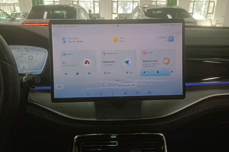 Used BYD Tang New Energy 2022 EV 730KM Luxury Model Audio And AC Panel