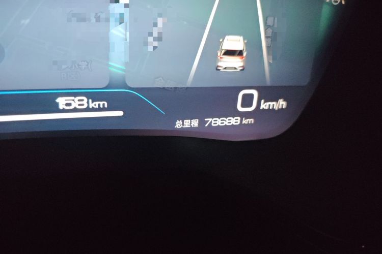 Used BYD Tang New Energy 2022 EV 730KM Luxury Model Odometer Close Up
