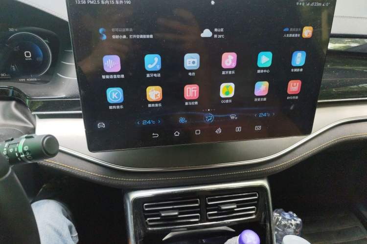 Used BYD Tang New Energy 2022 DM-p 215KM Four-Wheel Drive Flagship Model Audio And AC Panel