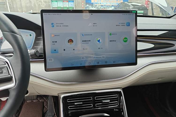 Used BYD Tang New Energy 2022 EV 635 km All-Wheel-Drive Flagship Model Audio And AC Panel