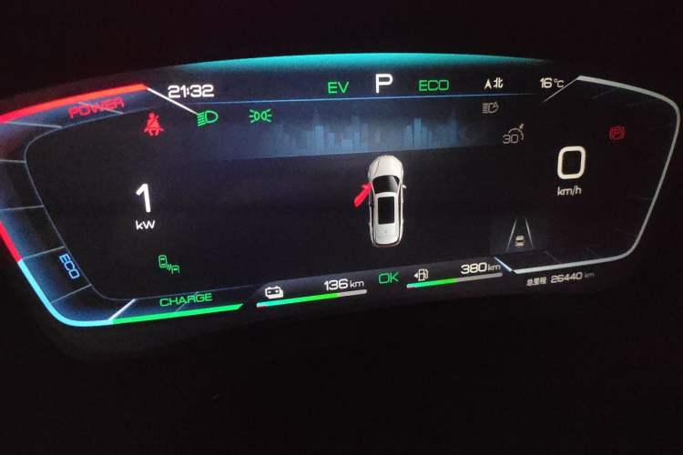 Used BYD Tang New Energy 2022 DM-p 215KM Four-Wheel Drive Flagship Model Instrument Cluster