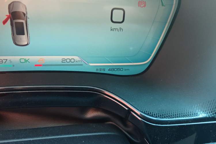 Used BYD Tang New Energy 2023 DM-i Champion Edition 112KM Prestige Model Odometer Close Up