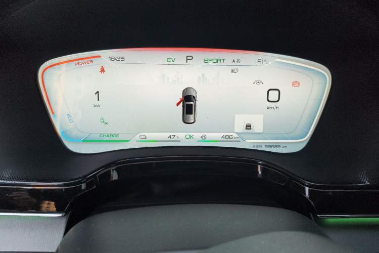 Used BYD Tang New Energy 2023 DM-i Champion Edition 112KM Prestige Model Odometer Close Up
