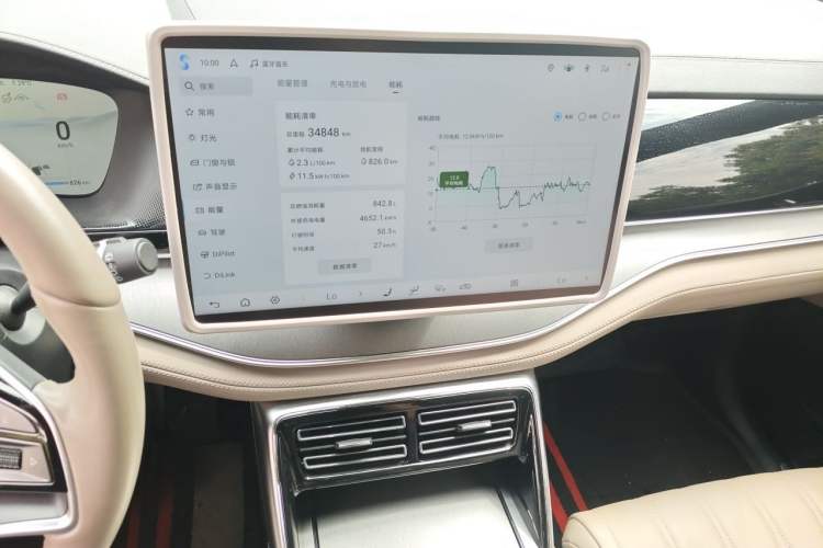 Used BYD Tang New Energy 2024 DM-i Glory Edition 112KM Flagship Model Audio And AC Panel