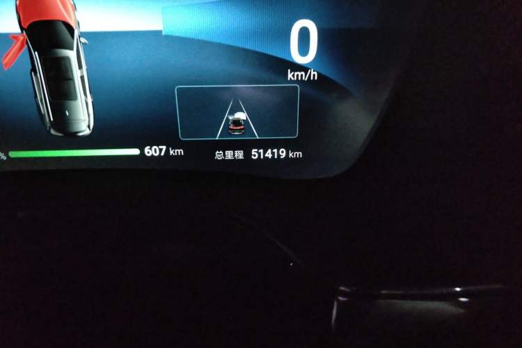 Used BYD Tang New Energy 2024 EV Glory Edition 600KM Premium Model Odometer Close Up