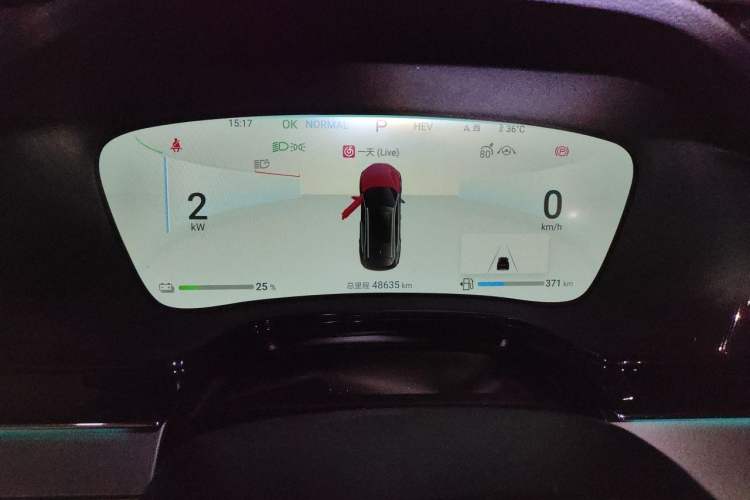 Used BYD Tang New Energy 2024 DM-i Glory Edition 112KM Prestige Model Odometer Close Up