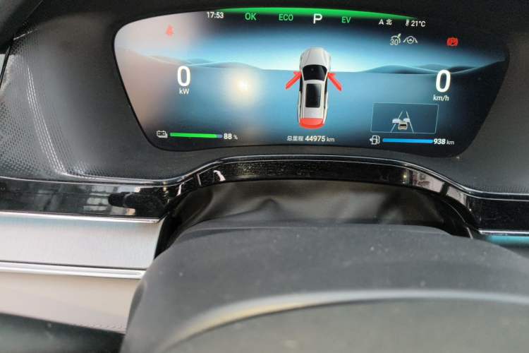 Used BYD Tang New Energy 2024 DM-i Glory Edition 112KM Prestige Model Odometer Close Up