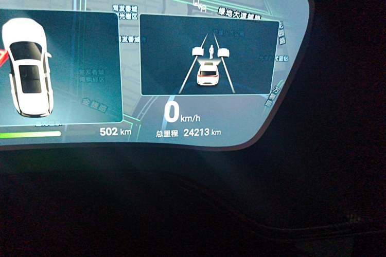 Used BYD Tang New Energy 2024 EV Champion Edition 730KM Deluxe Model Odometer Close Up