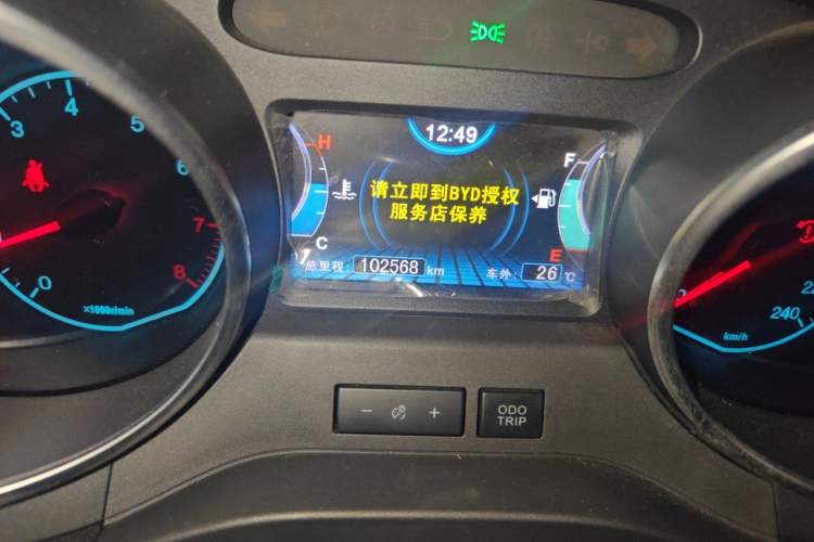 Used BYD Yuan 2016 1.5L Manual Luxury Version Odometer Close Up