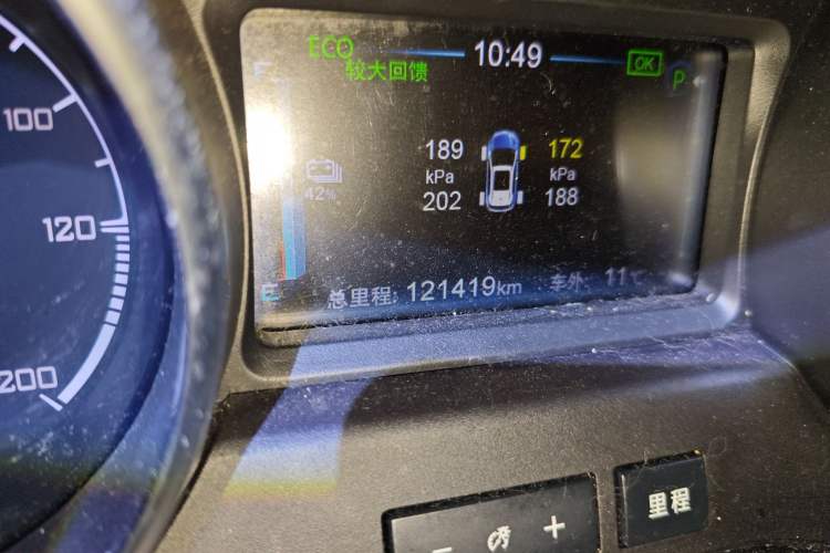 Used BYD Yuan New Energy 2018 EV360 Smart Connect Cool Edition Odometer Close Up